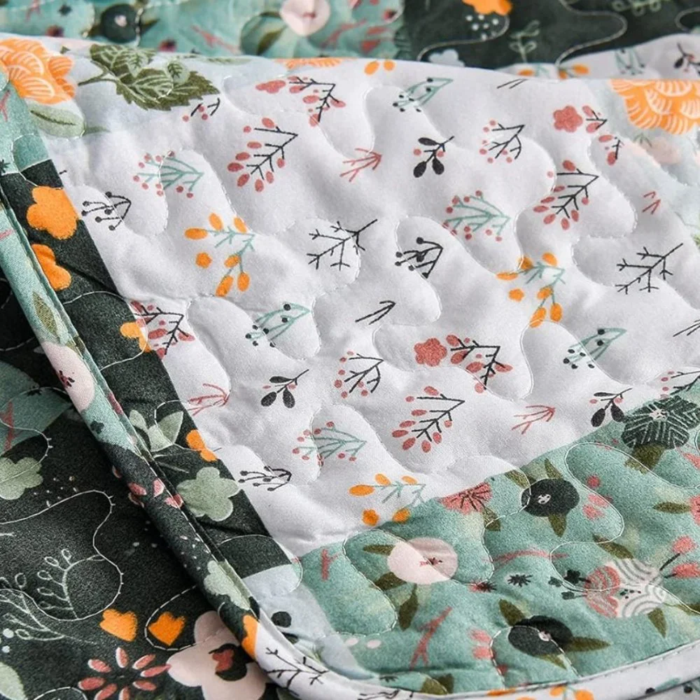 New Boho Floral Throw Blanket Bedspread Quilt - 50